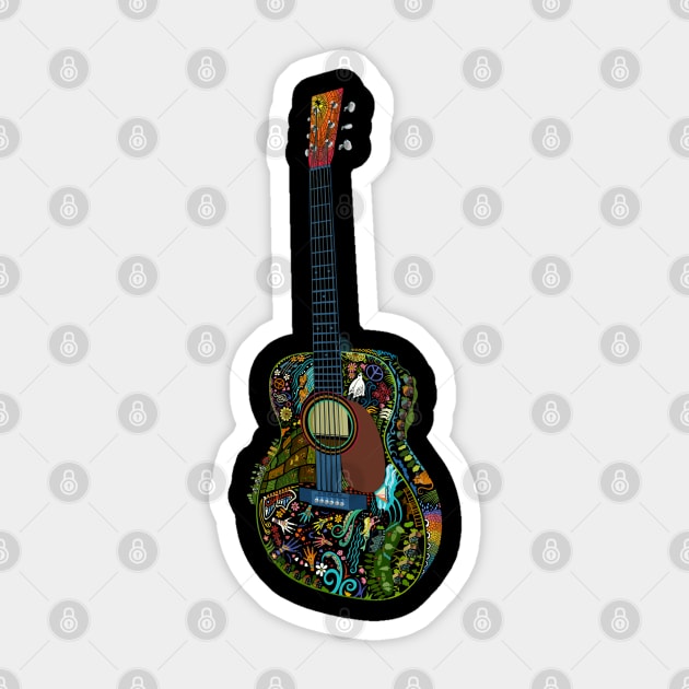 Eric’s Martin Acoustic Guitar Sticker by BullShirtCo